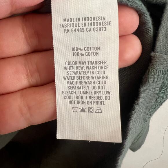 Aerie Oversized T Shirt Top Womens Size Small Distressed Green - Picture 6 of 7